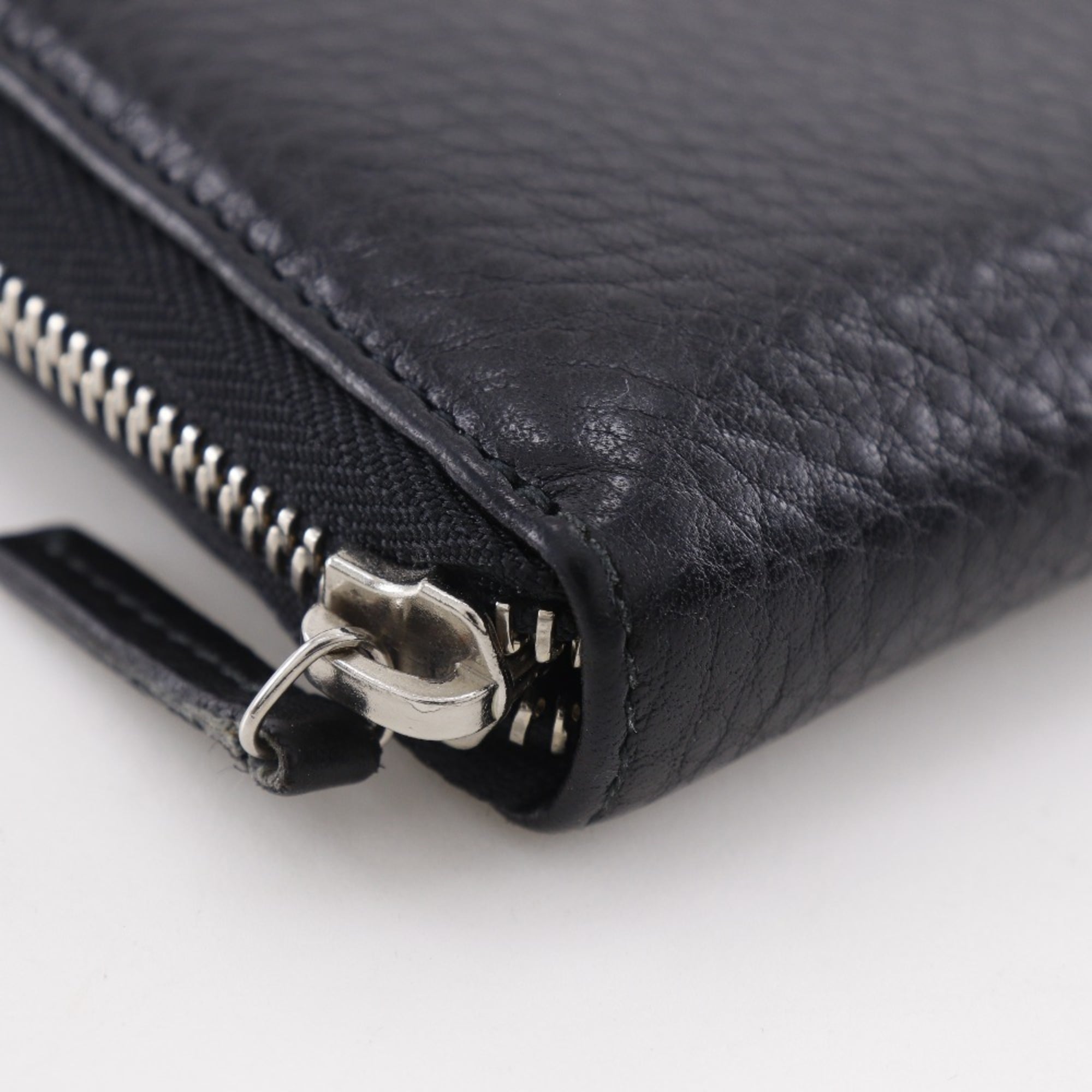 Gucci Sherry Line Long Wallet Interlocking G 308796 Leather Black Zipper Unisex