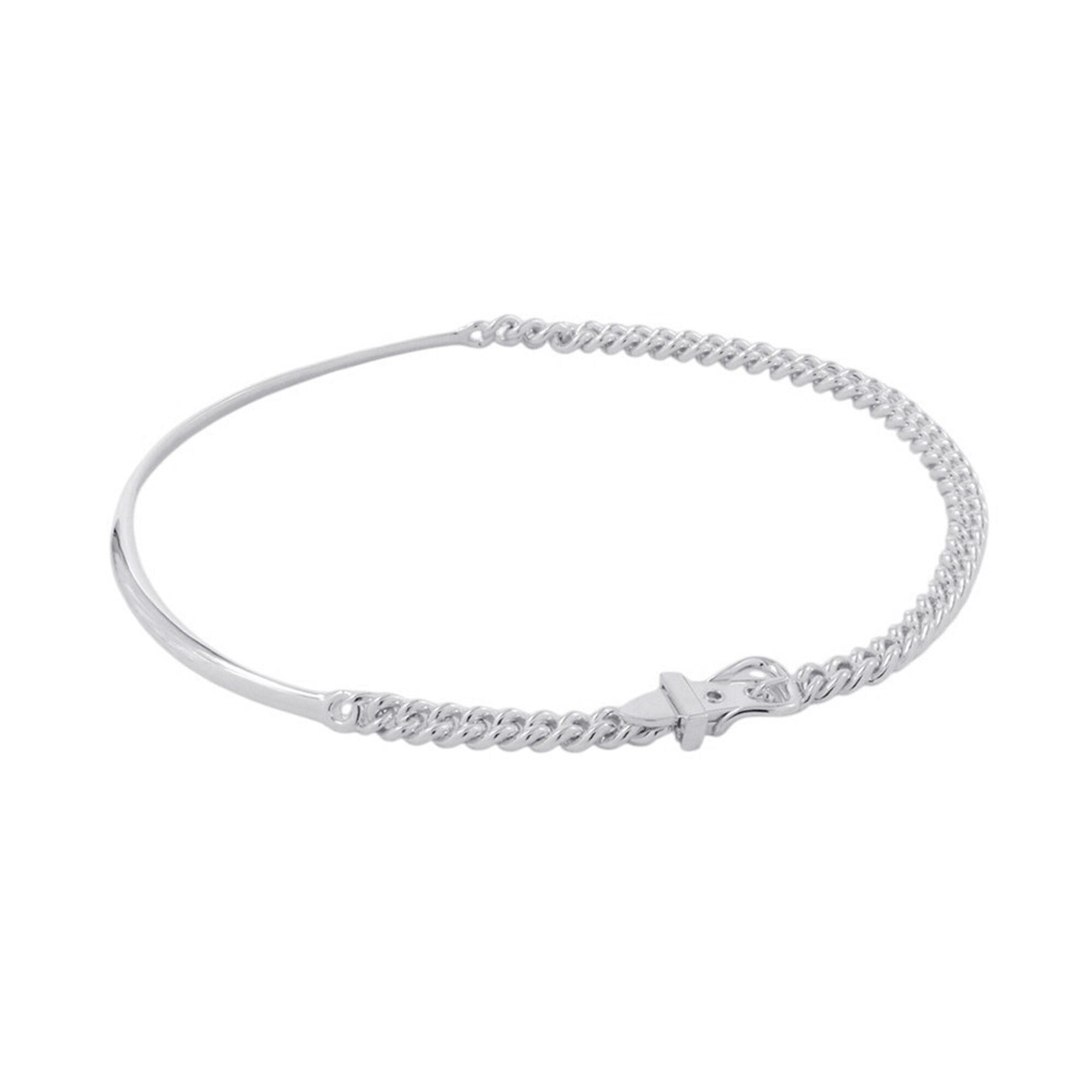 Hermes Necklace Boucles Sellier Inflexible SV925 Silver Size PM 44 HERMES — Like New