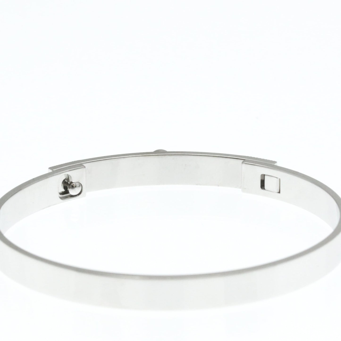Hermes Collier De Chien Bracelet, Small Model White Gold (18K) Diamond Bangle Carat/0.24 Silver