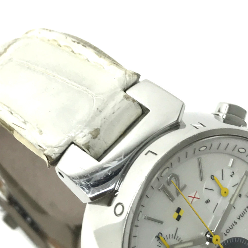 Louis Vuitton Q132C Tambour Wristwatch Silver — Good