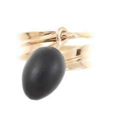 Hermes Obsidian Ring — Like New