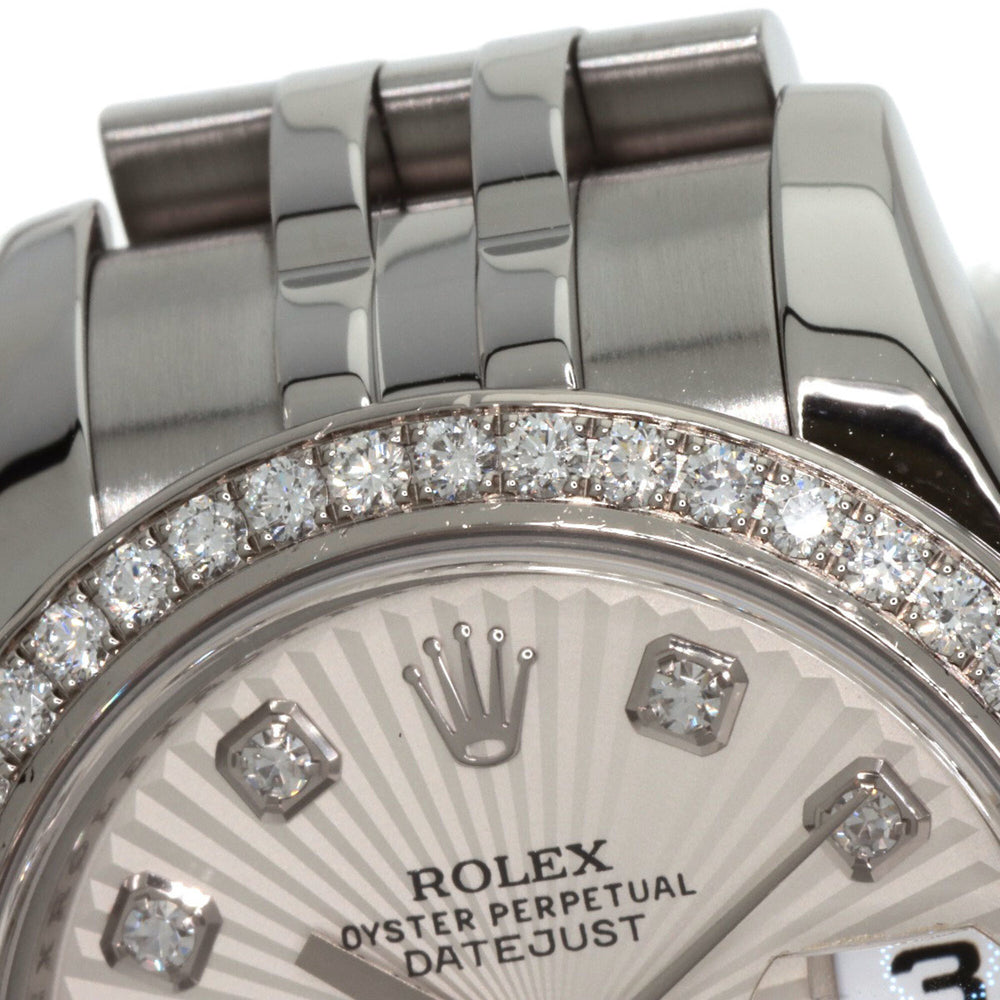 Rolex 179384G Datejust 10-Piece Diamond Bezel Watch in Stainless Steel/SS/18K White Gold with Diamonds, Women's — Good