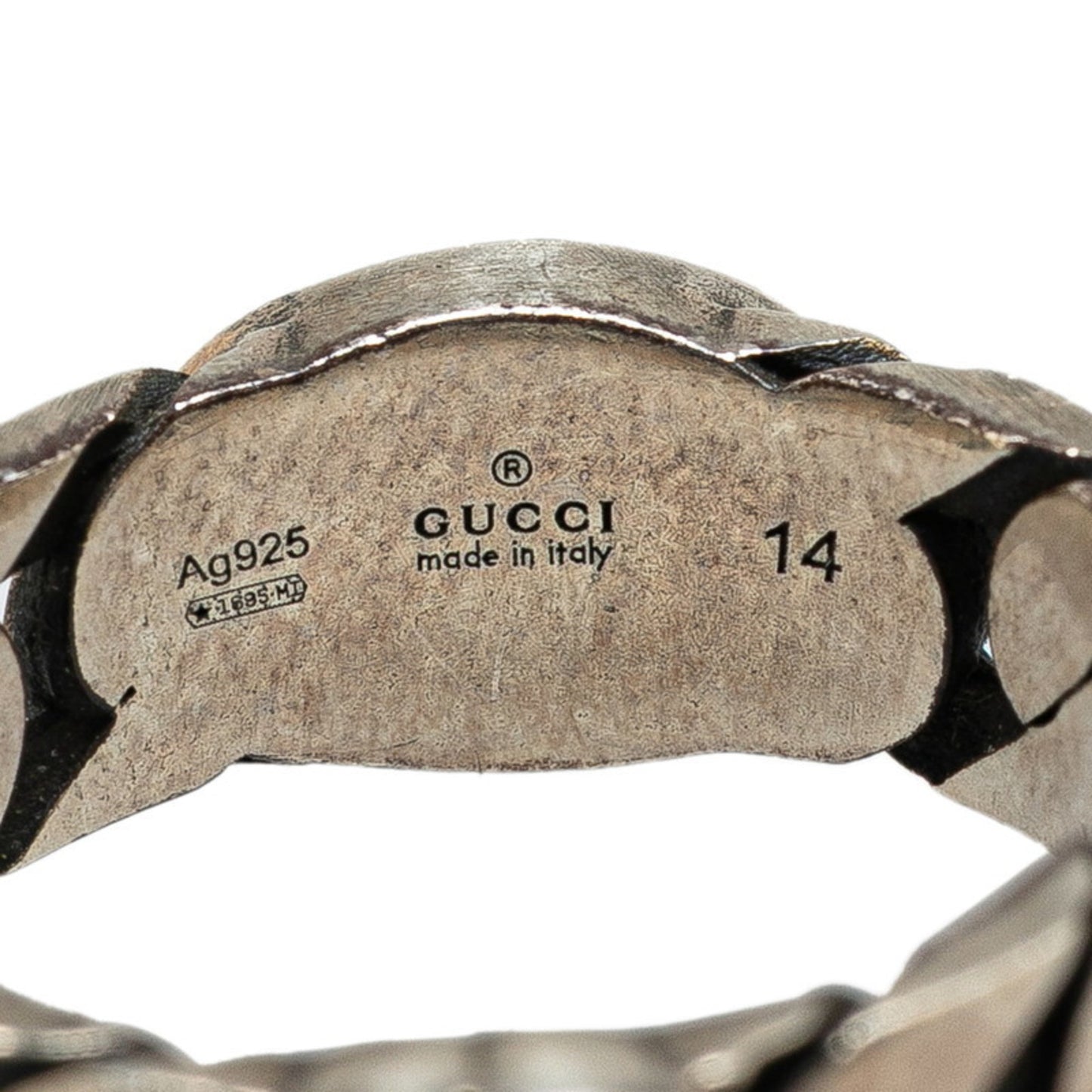 Gucci Interlocking G Ring #14 SV925 Silver Women's GUCCI
