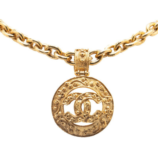 Vintage Chanel Coco Mark Long Necklace, Gold Plated, Women's, CHANEL