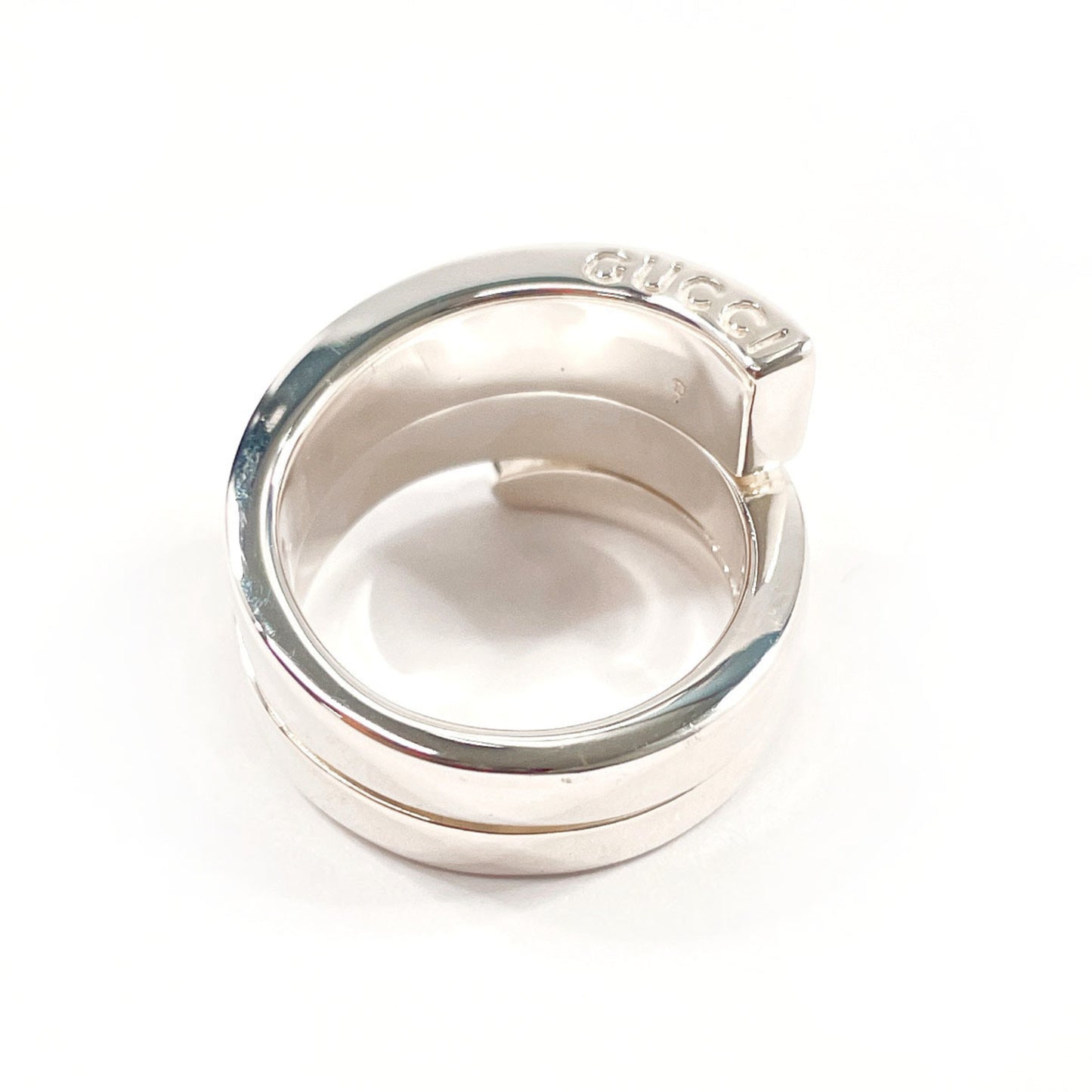 GUCCI G Snake Ring, 925 Sterling Silver, Size 8, Women's