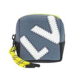 Louis Vuitton Square Pouch Colorblocks M00739 Taurillon Leather Blue-Gray Yellow Accessory Bag Charm LV 0775 LOUIS VUITTON — Like New