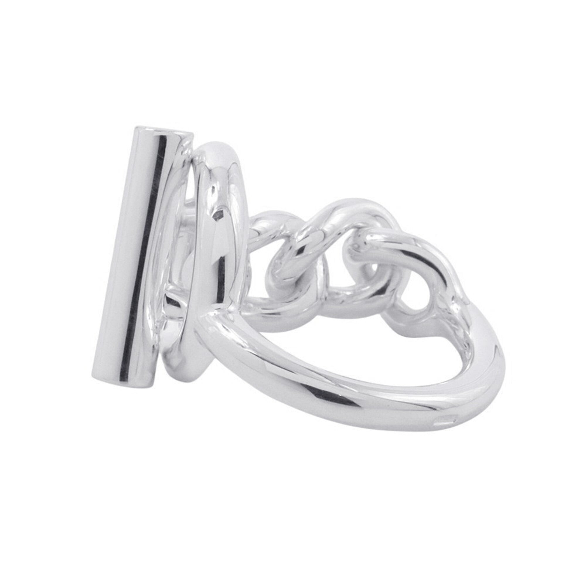 Hermes Croisette MM ring, SV925 silver, ring size 52. HERMES ring — Like New