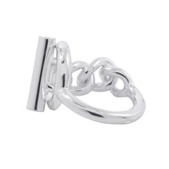 Hermes Croisette MM ring, SV925 silver, ring size 52. HERMES ring — Like New