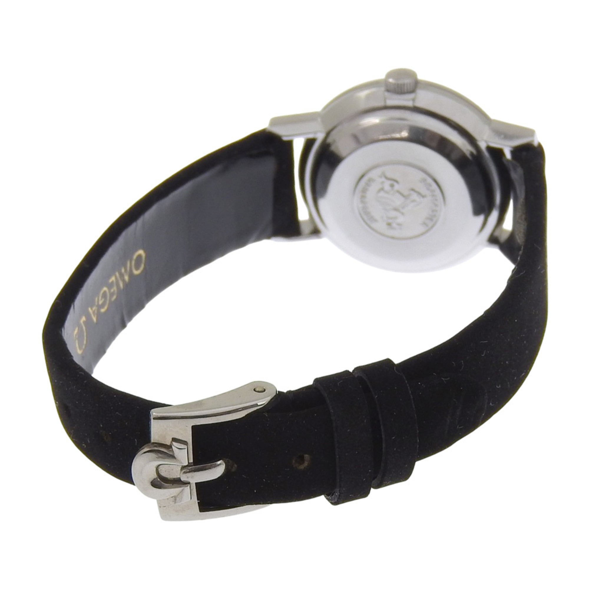 Omega De Ville 565.005 Women's Watch - Stainless Steel x Leather Strap, Silver, Automatic Movement, Analog, Silver Dial — Good