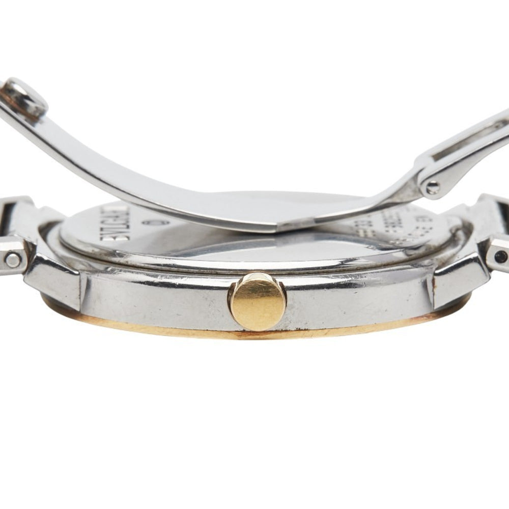 BVLGARI Men's Watch BB33SGD Quartz Black Dial Stainless Steel Yellow Gold Two-Tone — Good