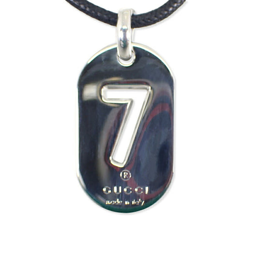 GUCCI 925 No.7 Plate Pendant Necklace