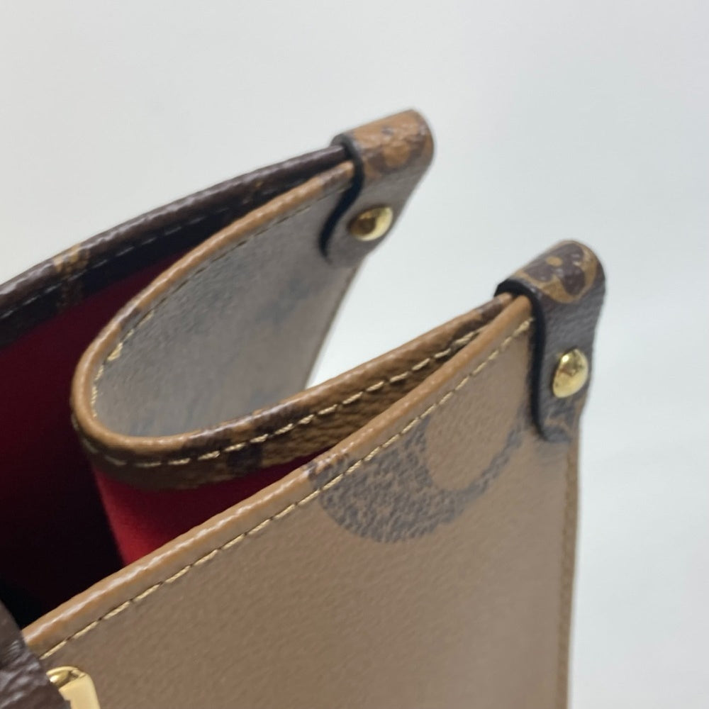 LOUIS VUITTON Monogram Giant On the Go MM 2-Way Shoulder Bag/Tote Bag (M45321) in Canvas, Brown, Like New — Like New