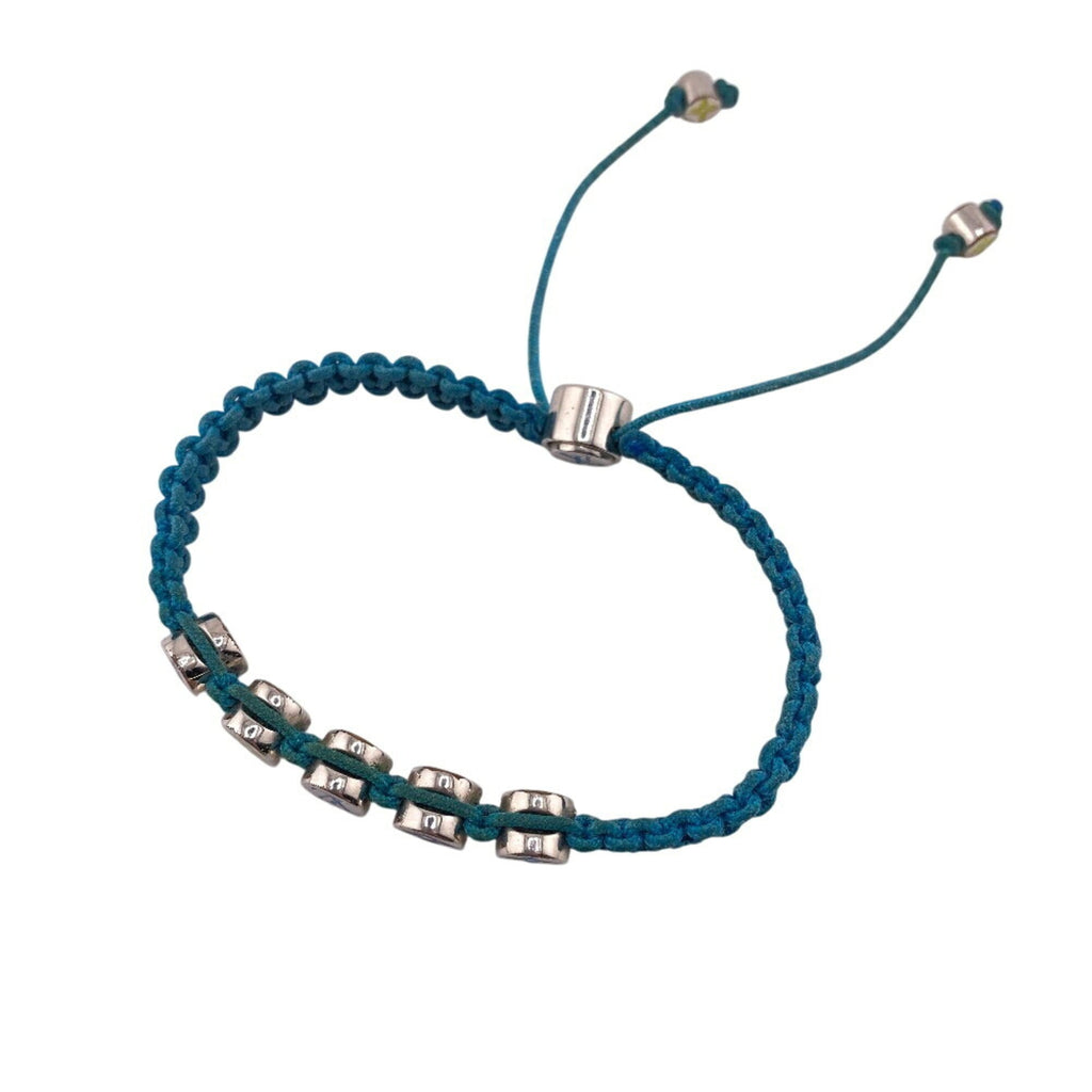 LOUIS VUITTON M1088A Bangle LV Initial Monogram Colors Bracelet Blue Women's