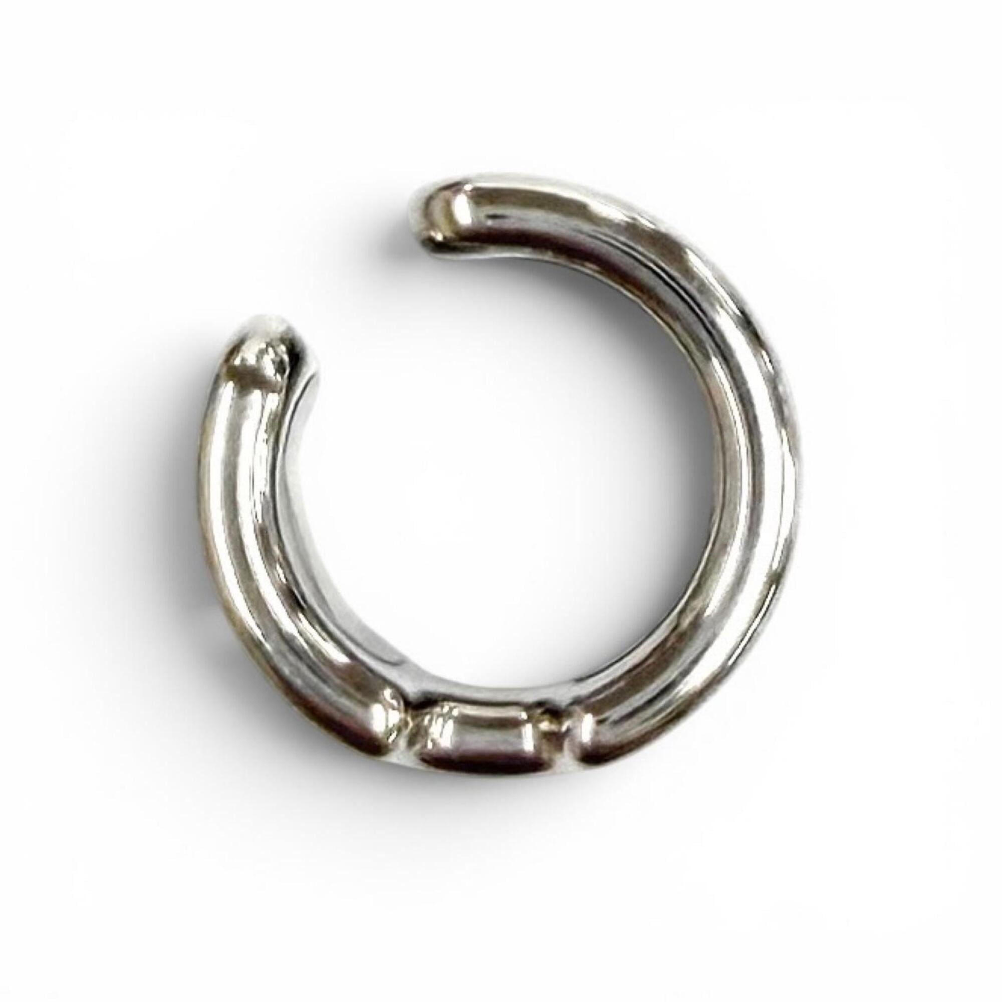 HERMES Olympe PM Ear Cuff, Gold, Veau Epsom Leather, Silver Hardware, Made in France, Women's, Comes with Box and Dust Bag — Like New