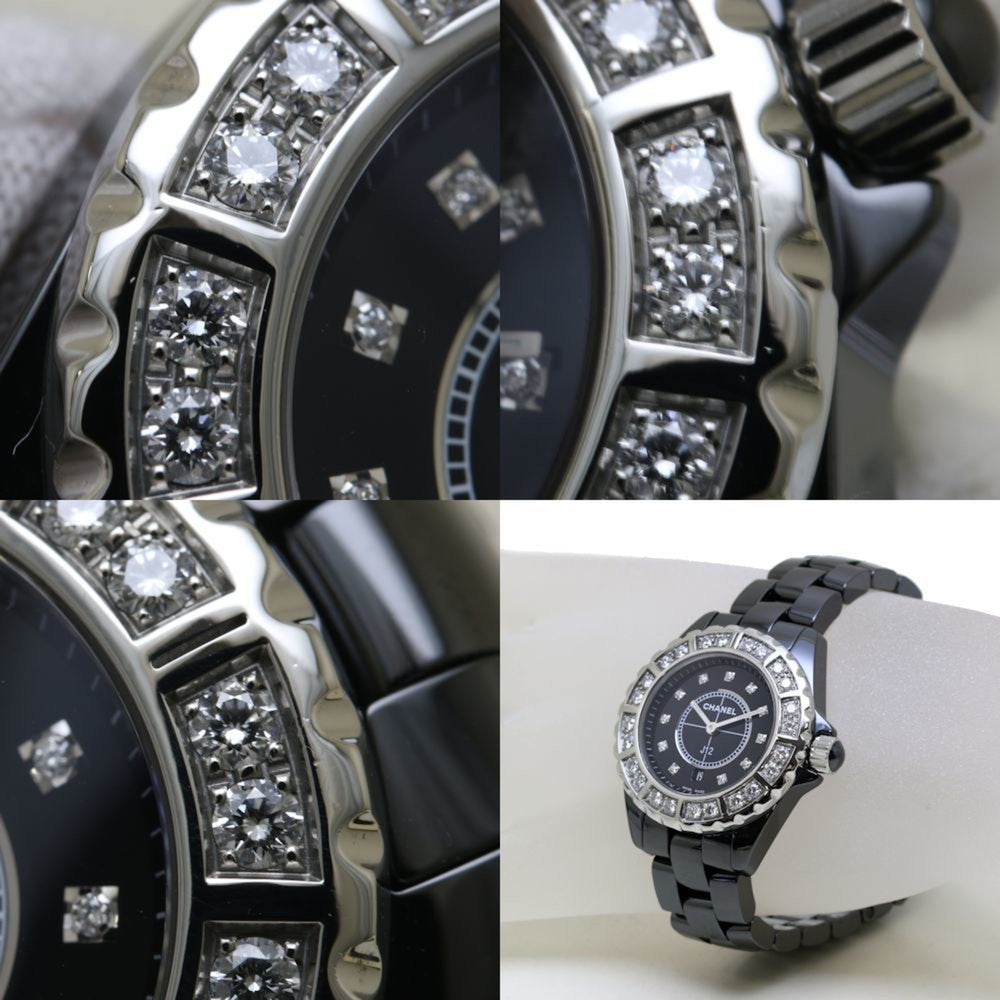 CHANEL J12 Bezel Diamond H2427 Black Ceramic x Stainless Steel Ladies 39763 Watch — Good