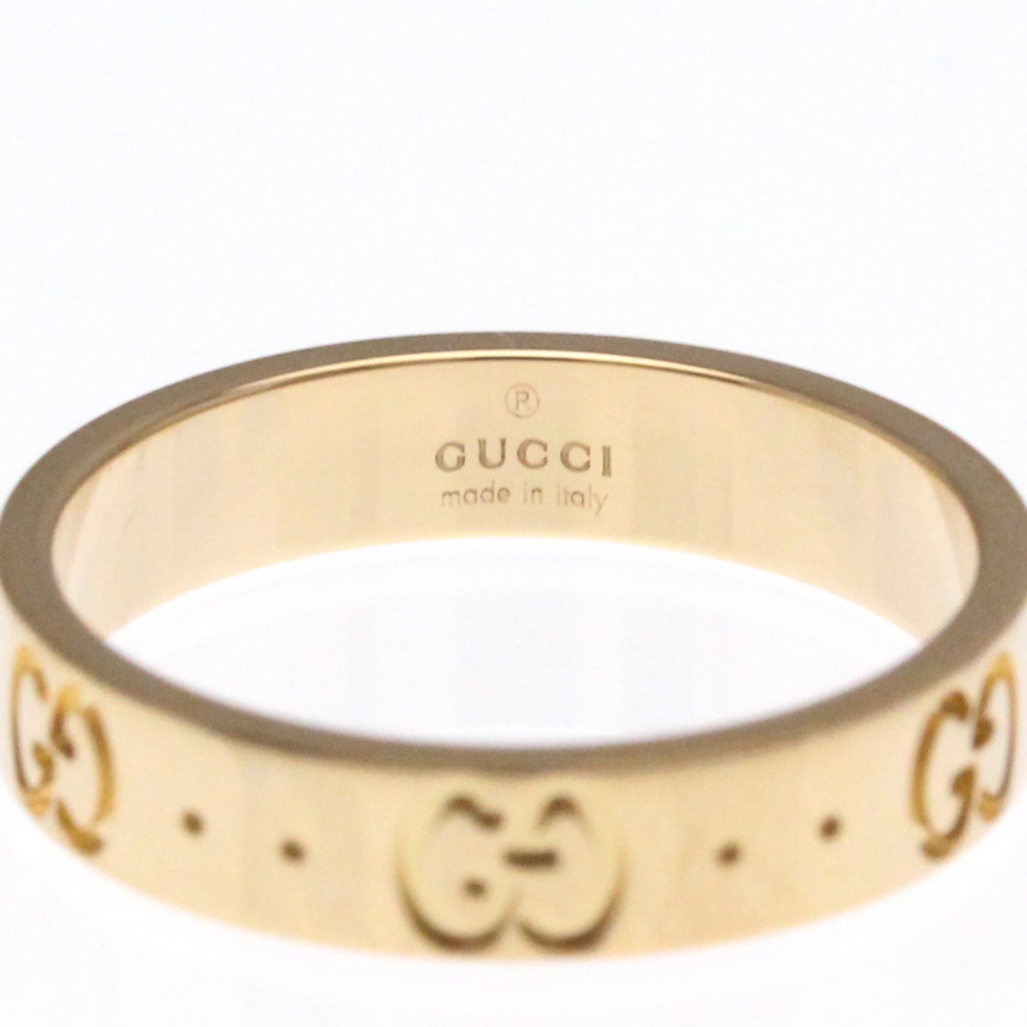 Gucci Icon Pink Gold (18K) Fashion No Stone Band Ring Pink Gold