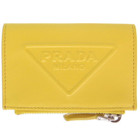 Like new Prada leather yellow coin purse wallet 1325 PRADA
