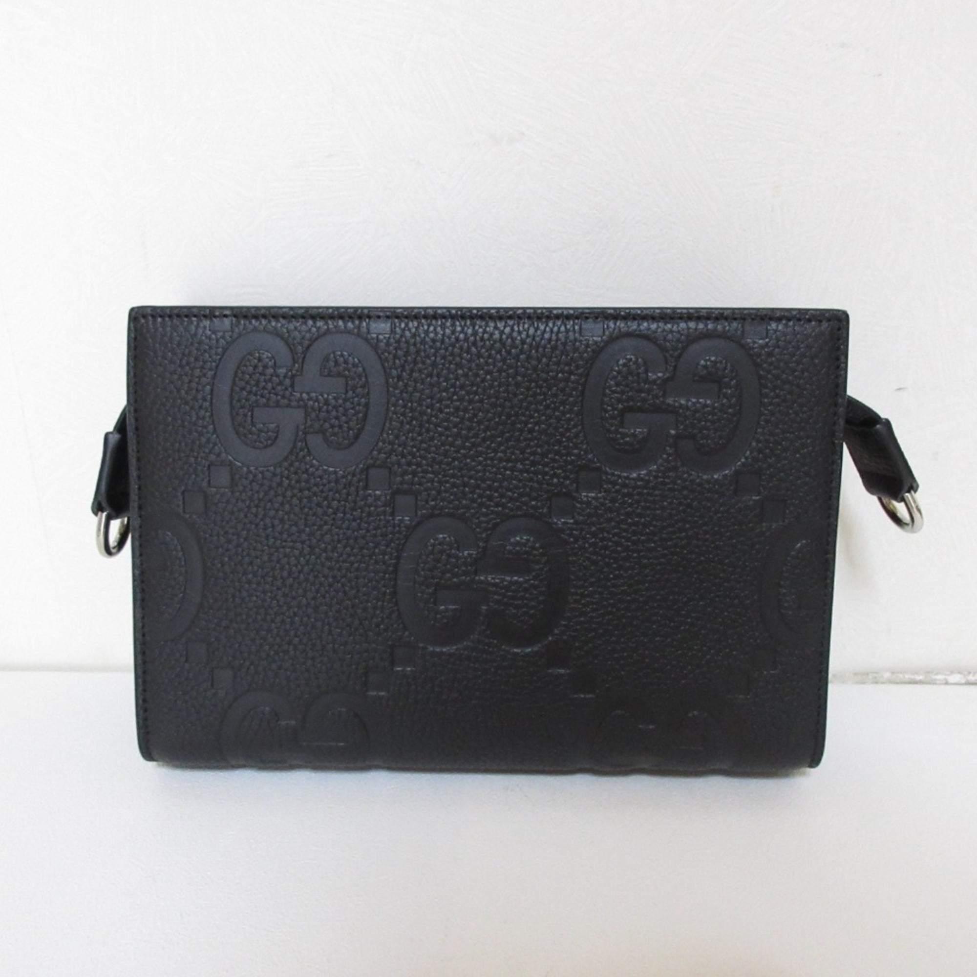 GUCCI Jumbo GG Mini Bag Shoulder 795240 Black Women's — Like New
