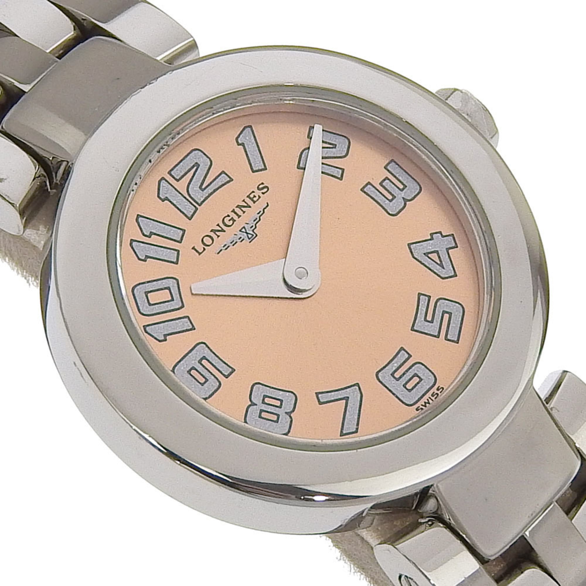Longines Dolcevita Watch L5.174.4 Stainless Steel Quartz Analog Display Ladies — Good