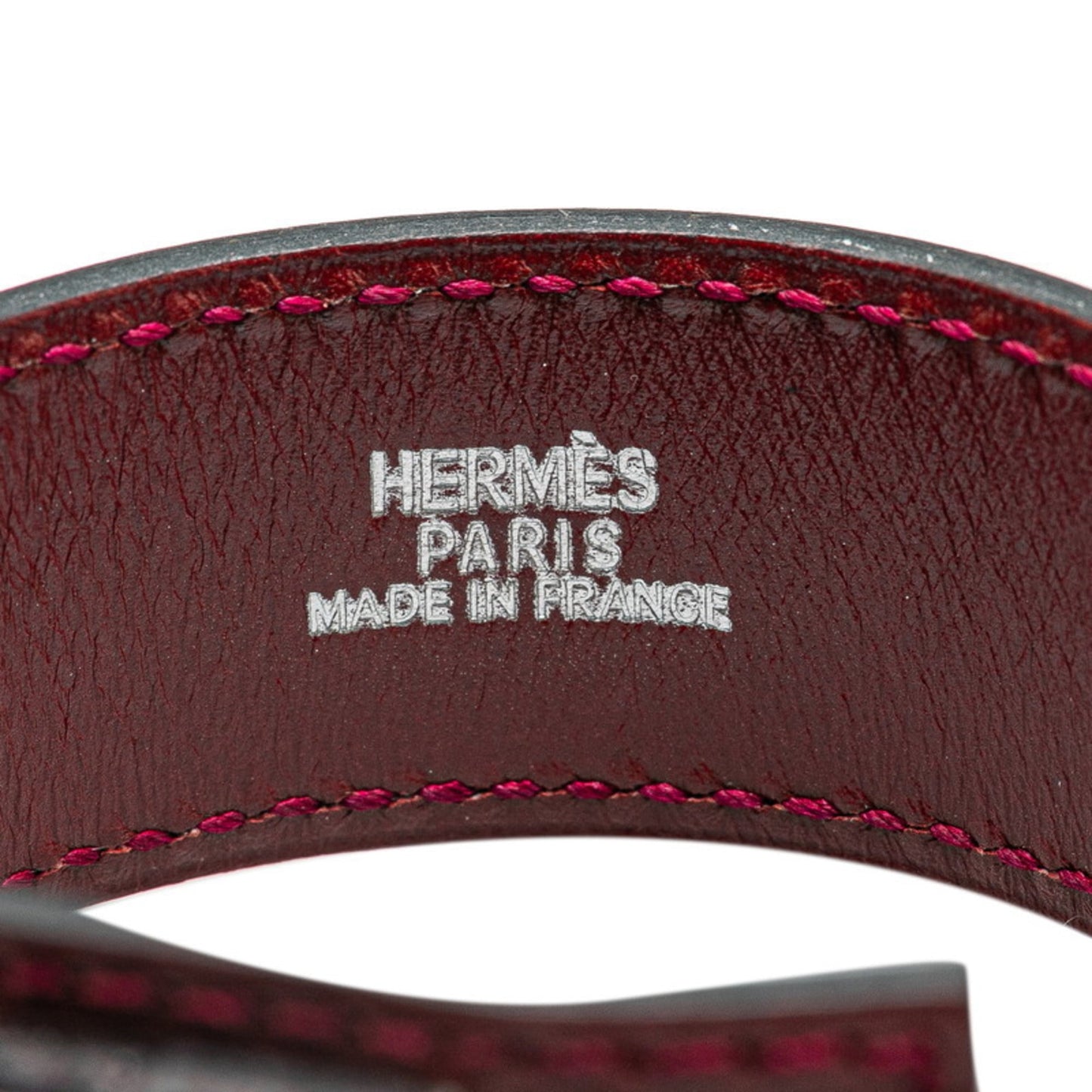 Hermes Artemis Bangle Wine Red Box Calf Women's HERMES