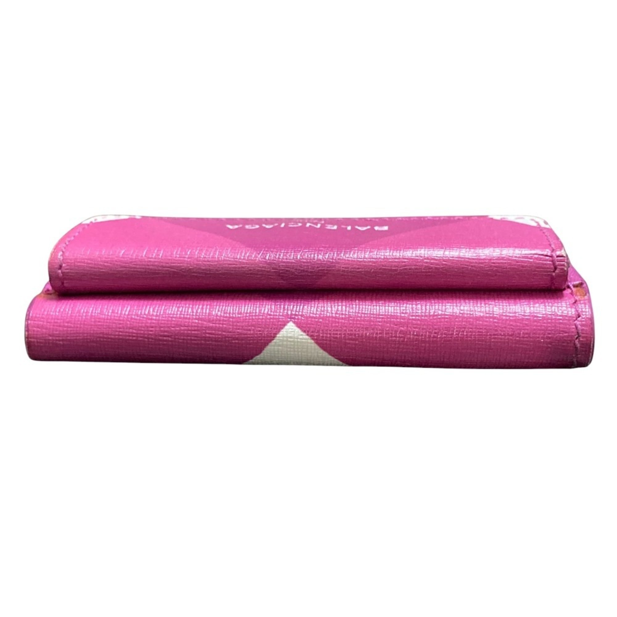 BALENCIAGA Paper Mini Wallet 410133 Pink Purple Women's