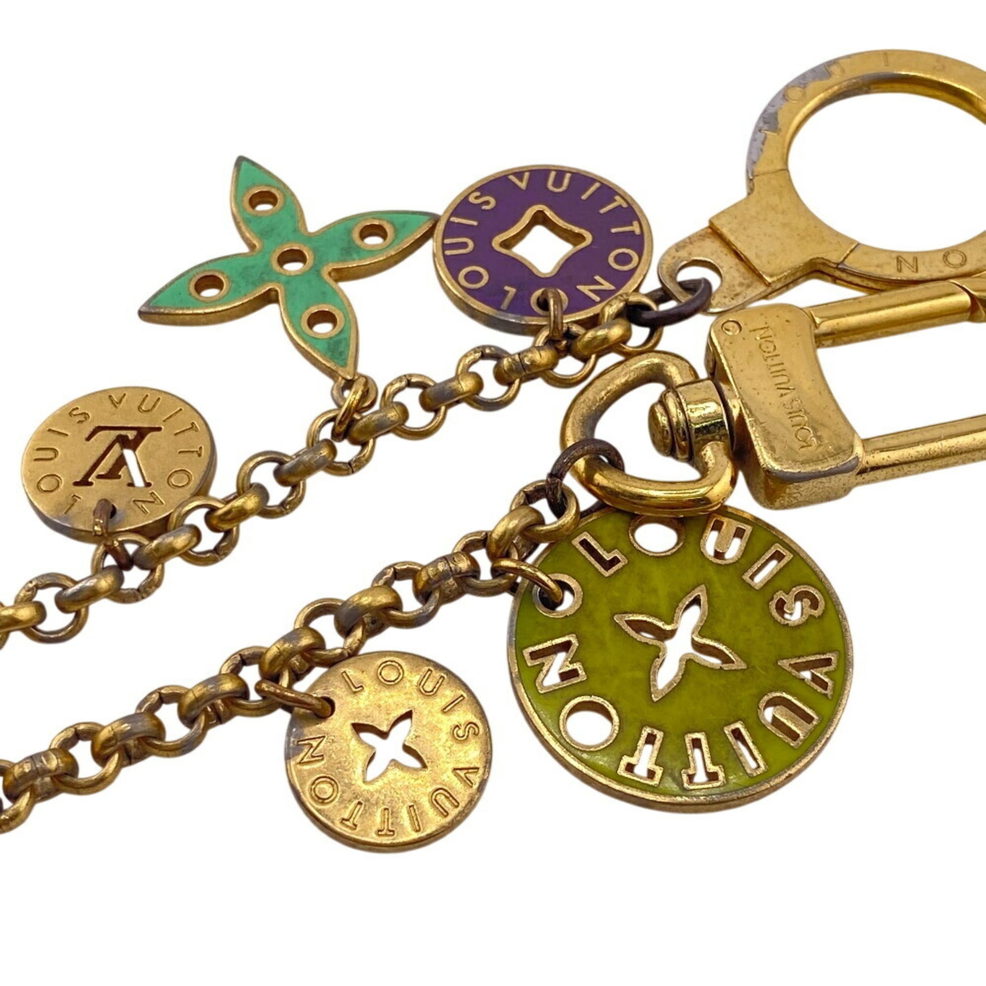 LOUIS VUITTON M66005 Porte Cressiennes Key Ring Bag Charm, Gold, Women's