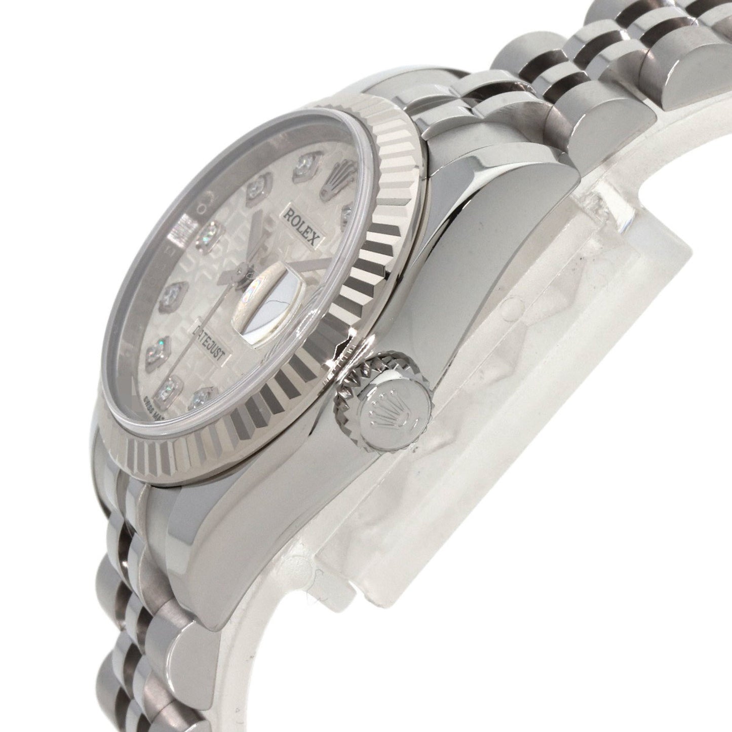 Rolex 179174G Datejust 10P Diamond Watch Stainless Steel SS K18WG Ladies ROLEX