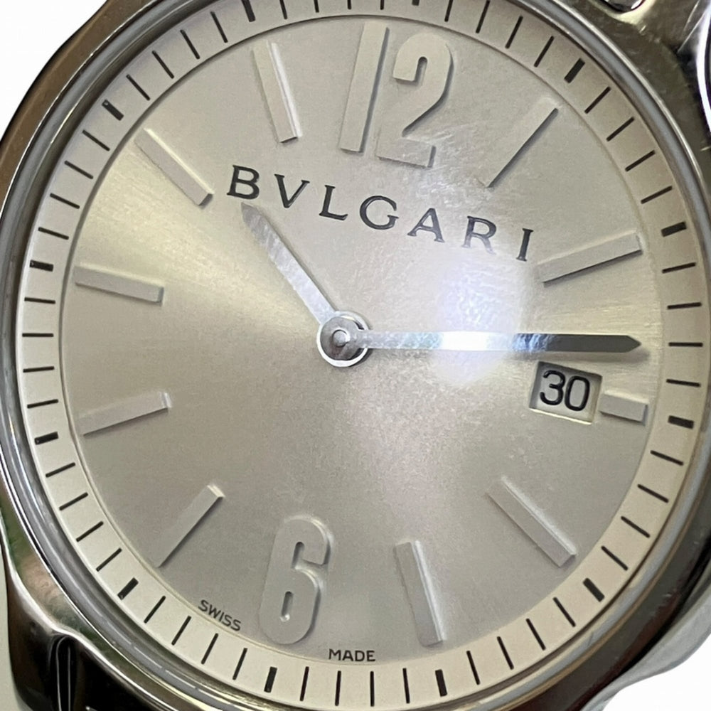 Bulgari BVLGARI Solo Tempo watch, total weight 38.1g, stainless steel, genuine leather strap, quartz movement, ST35S — Good