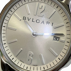 Bulgari BVLGARI Solo Tempo watch, total weight 38.1g, stainless steel, genuine leather strap, quartz movement, ST35S — Good
