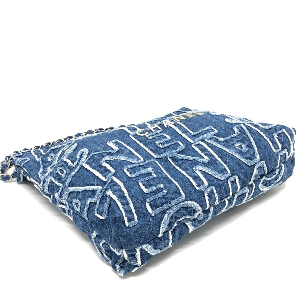 CHANEL AS3260 24A CHANEL22 Patchwork Shoulder Bag Denim Women's Blue — New - Store Return