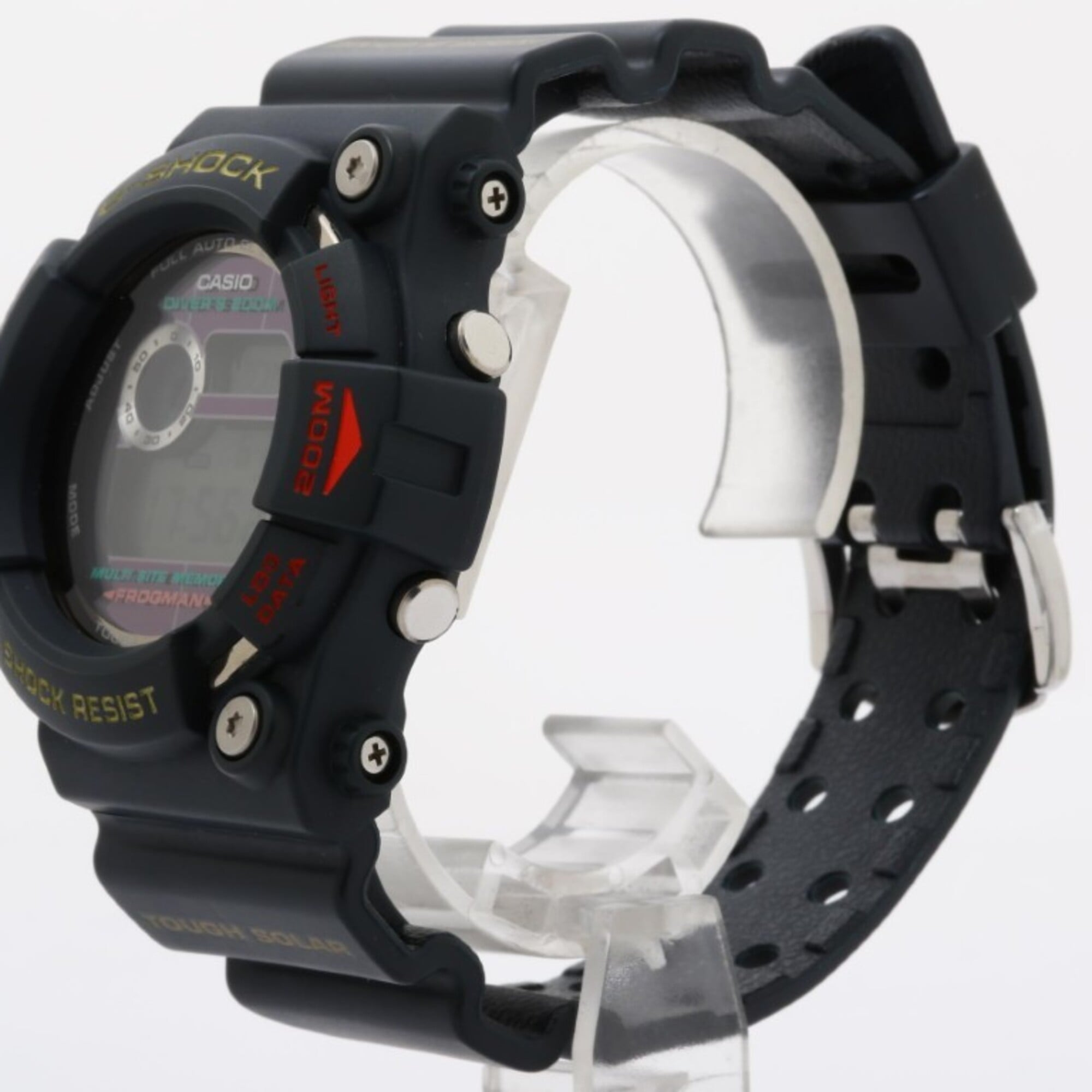 CASIO G-SHOCK FROGMAN GW-200 Watch, Gray, Resin, Titanium, Men's Digital Watch — Very Good
