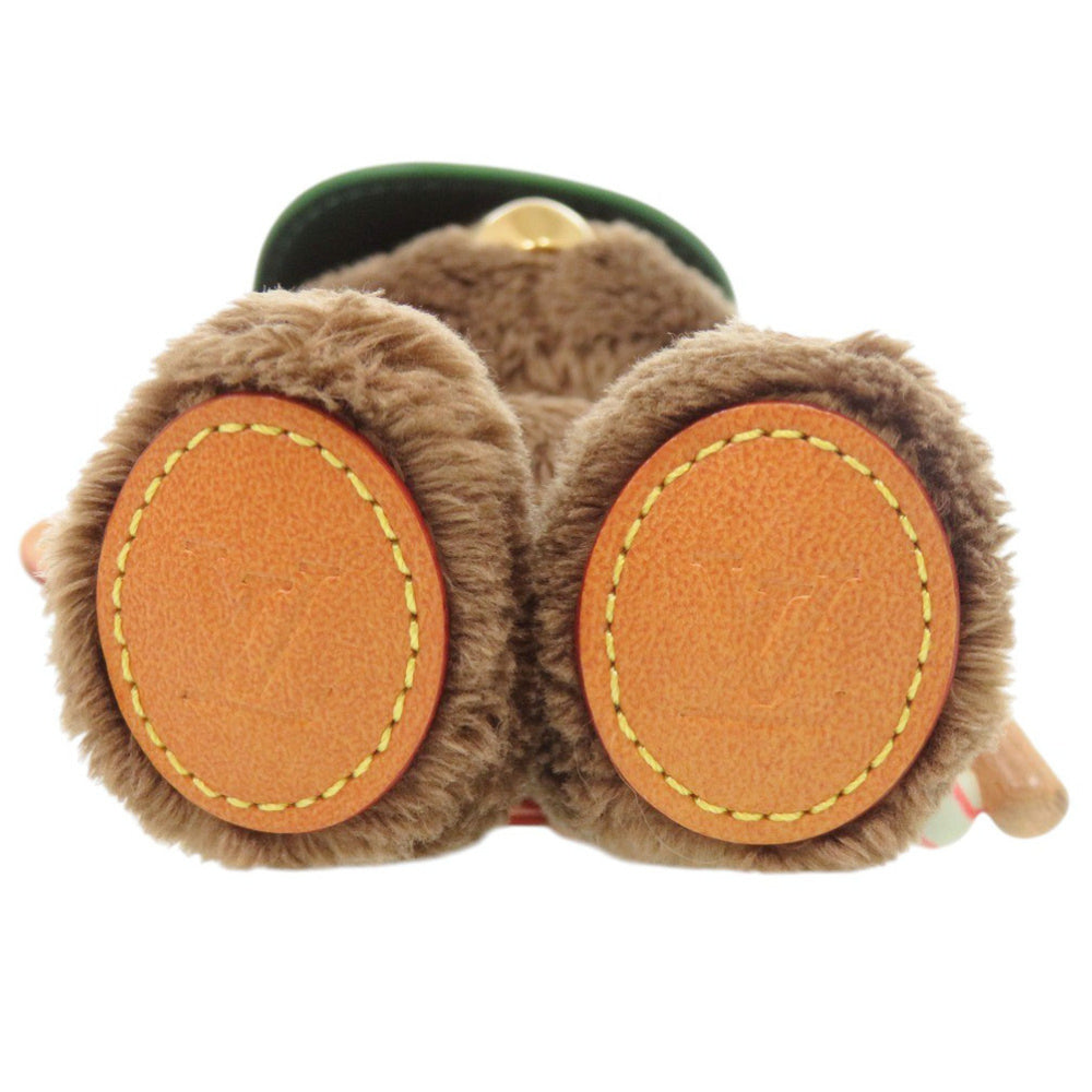 Louis Vuitton Bear Baseball M03177 Faux Fur Brown Keychain Accessory Bag Charm LV 0469 LOUIS VUITTON — Like New