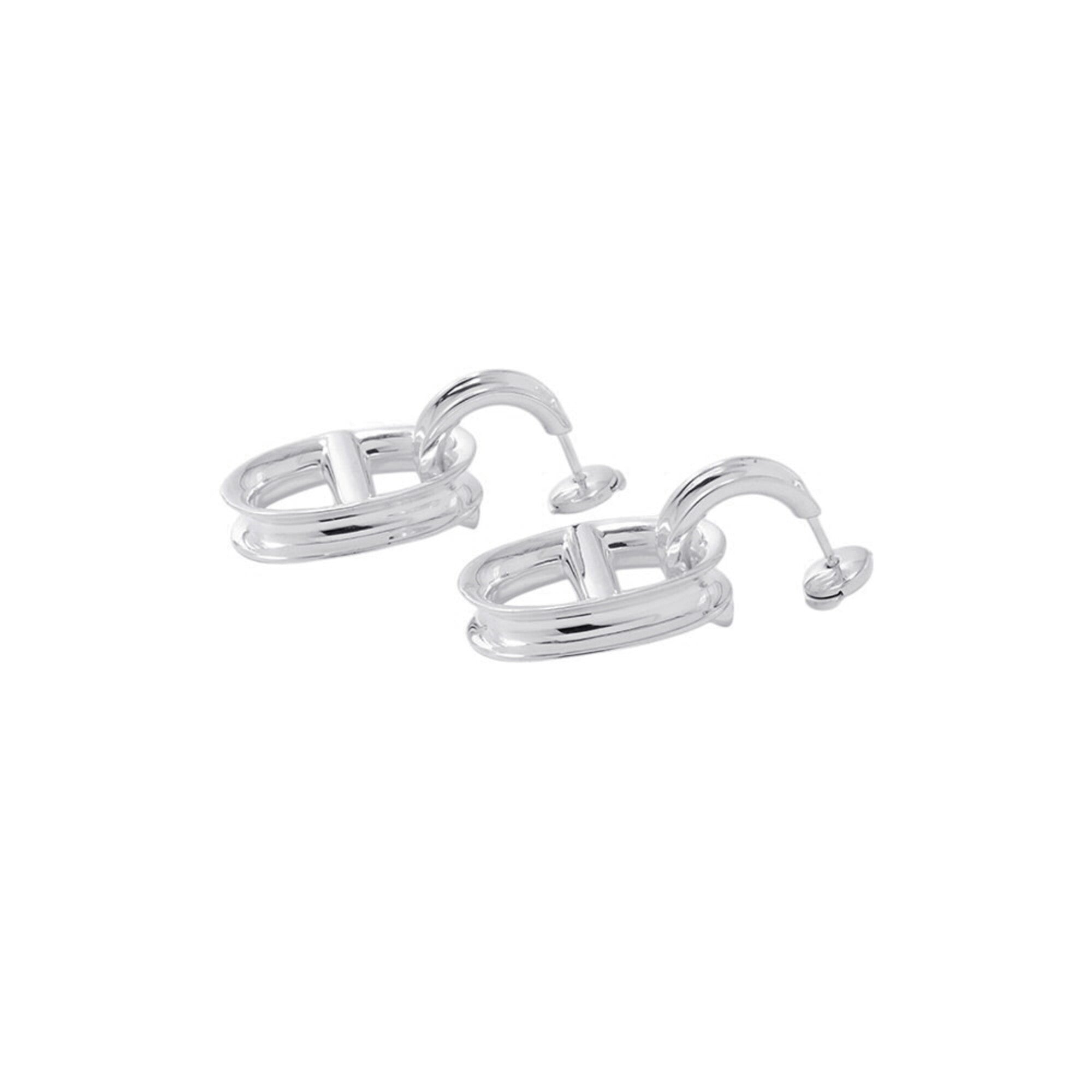 Hermes Earrings Chaine d'Ancre Reponse SV925 Silver HERMES — Like New