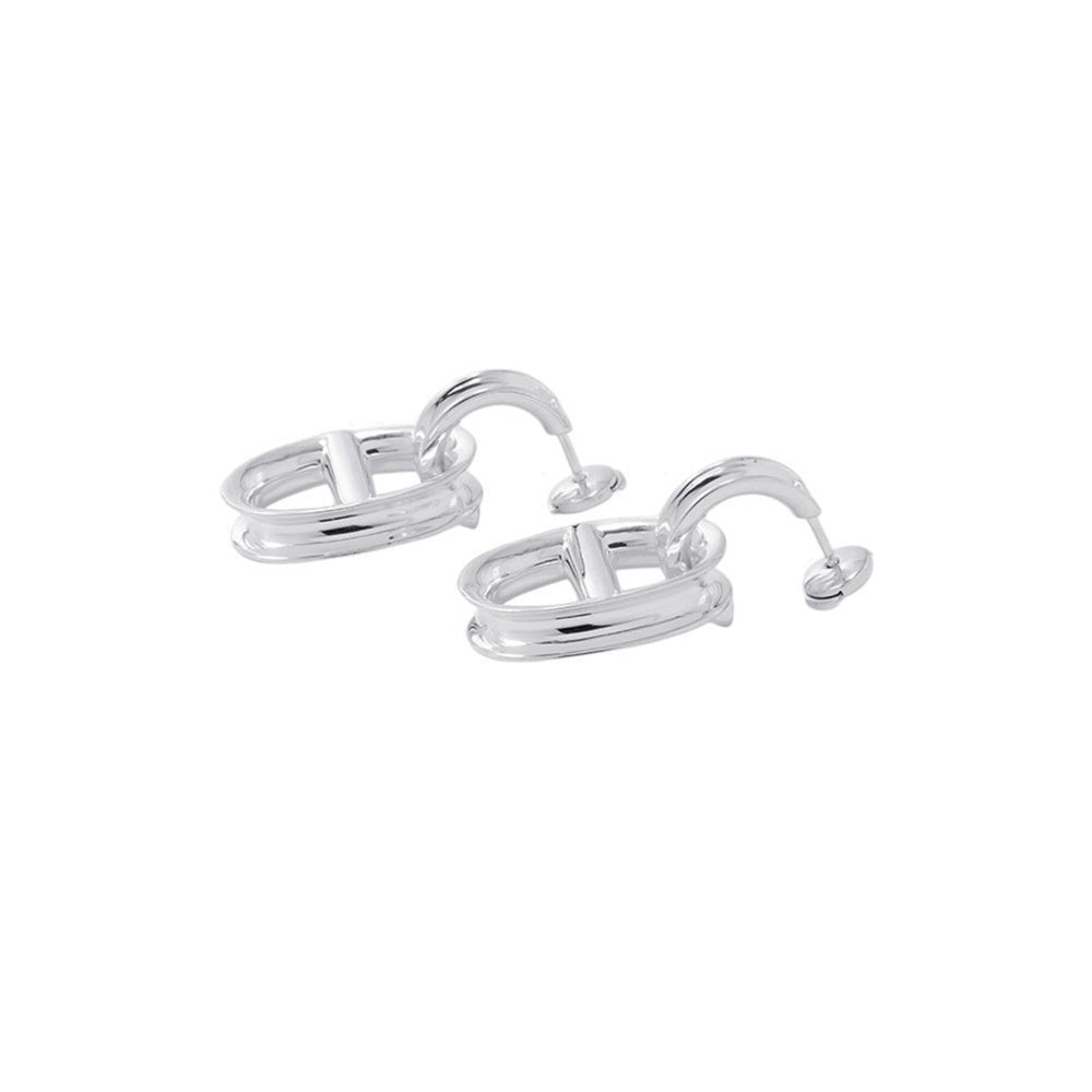 Hermes Earrings Chaine d'Ancre Reponse SV925 Silver HERMES — Like New