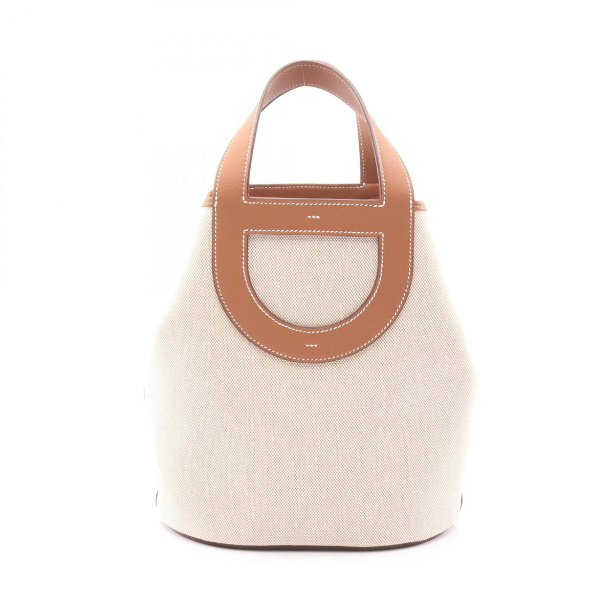 Hermes In the Loop 23 Handbag - Canvas Leather Toile H (Veau Swift) Women's Beige/Brown/Gold — New - Store Return