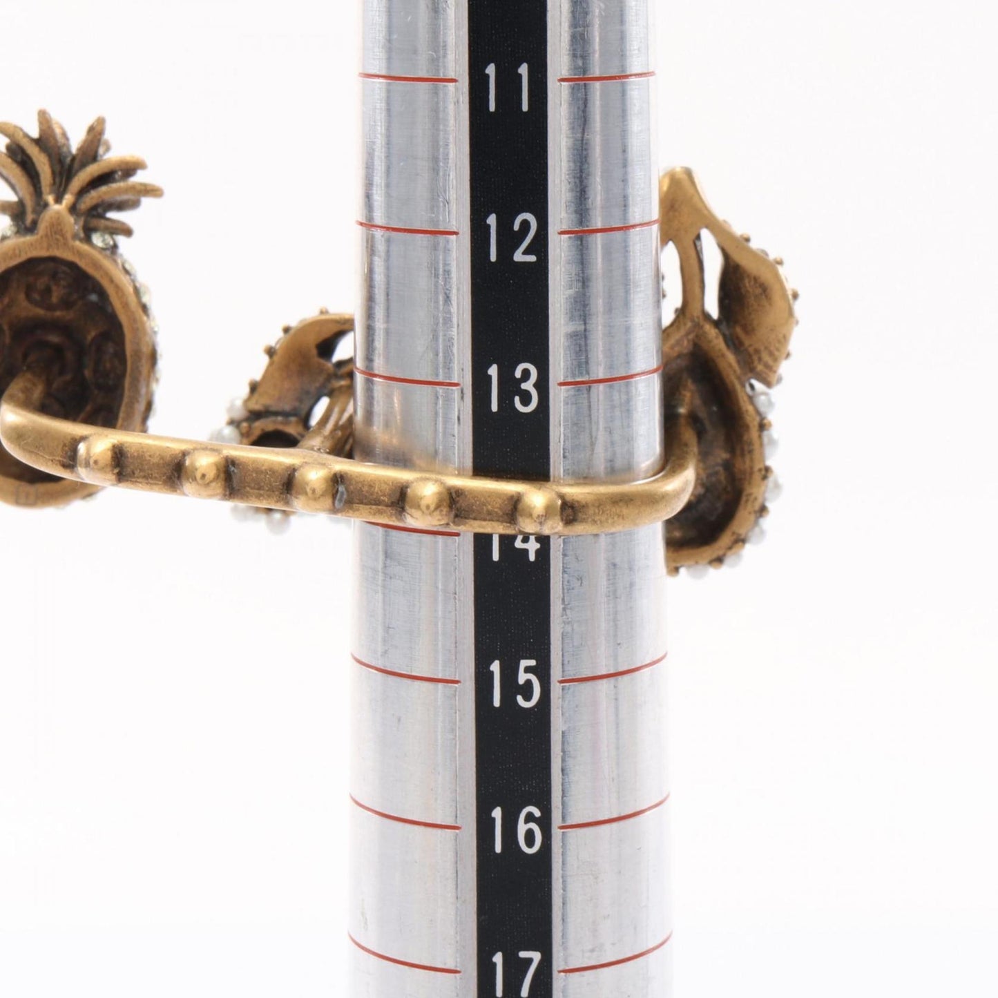 Gucci ring in gold-plated GP (faux pearl and rhinestone) for women multicolored gold.