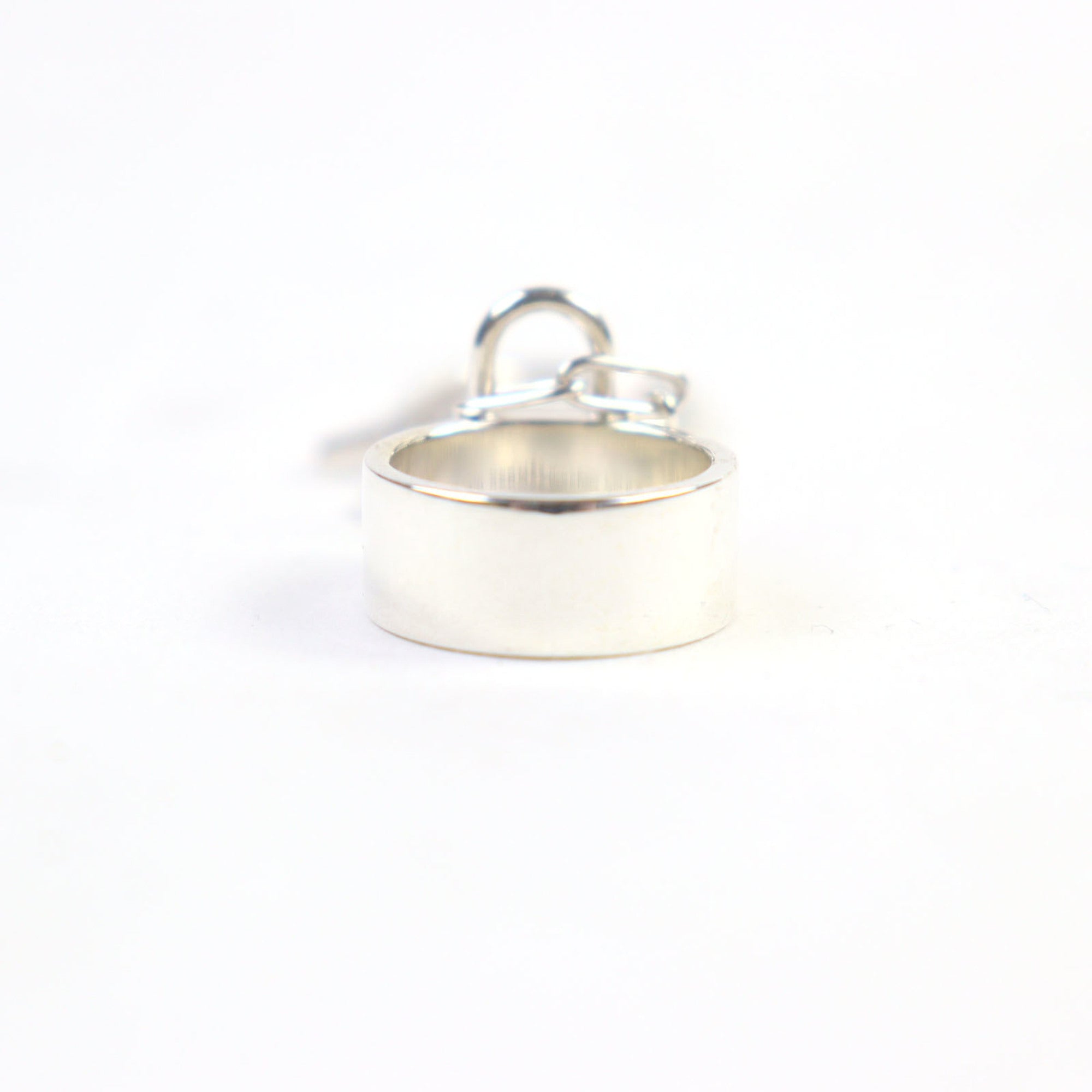 HERMES Alpha Kelly AG925 Clochette Cadena Double Ring - Silver Accessory, Size 49 (Japanese Equivalent), Made in France, Weight 11.37g, Women's — Like New