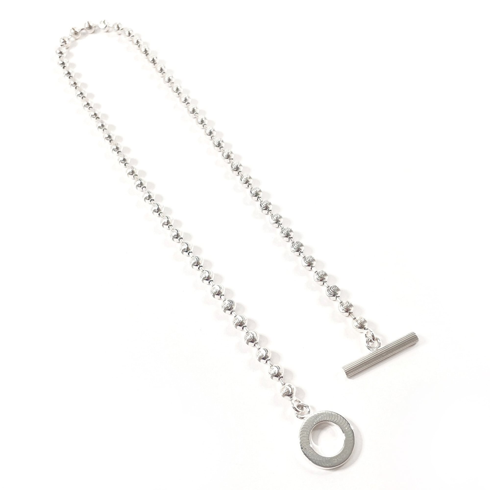 GUCCI Ball Chain Necklace 602736 J8400 8106, Sterling Silver 925, Unisex — Like New