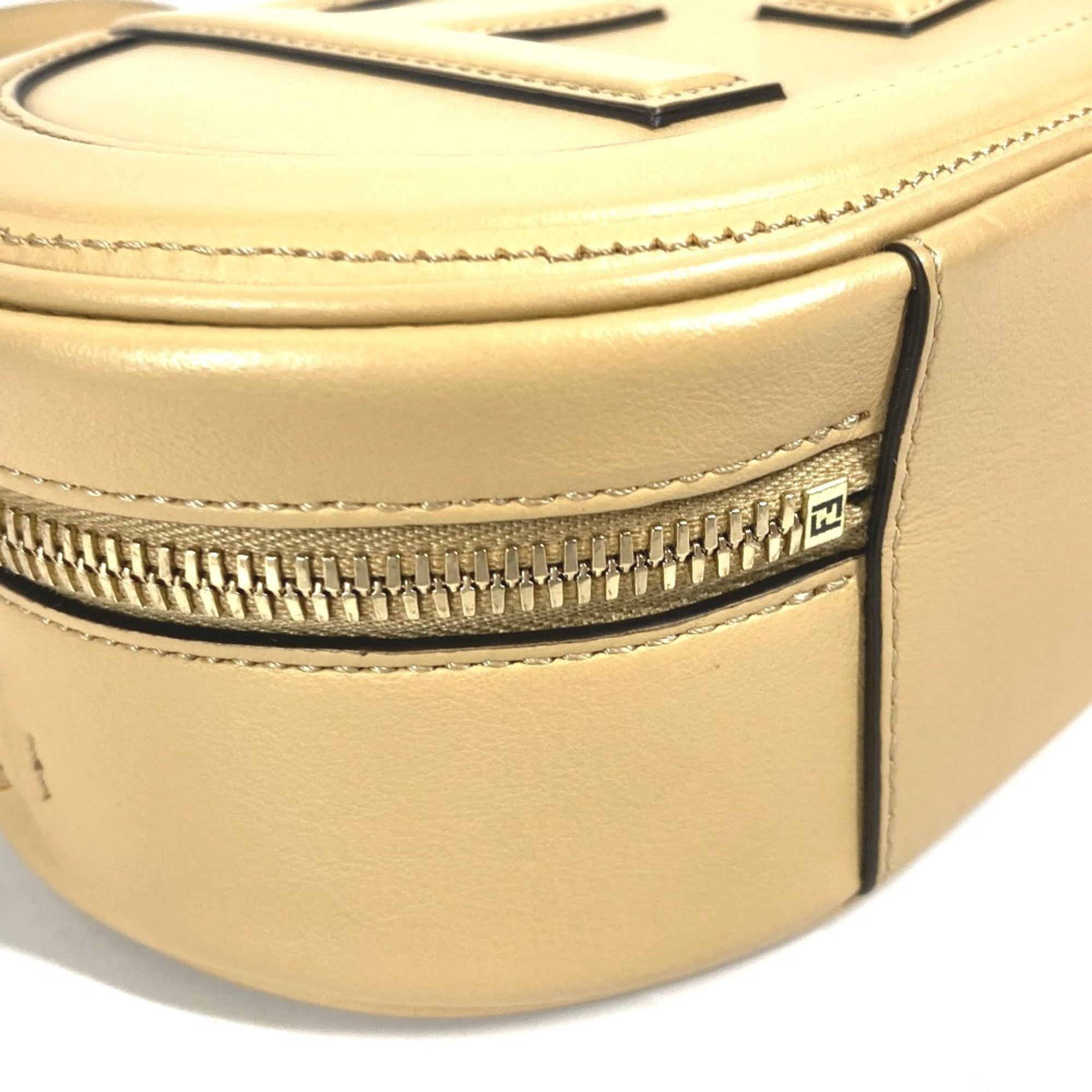 FENDI 8BS058 Pochette Camera Case Small Orlock MINI CAMERA CASE Bag Handbag Shoulder Leather Women's Beige — New - Store Return