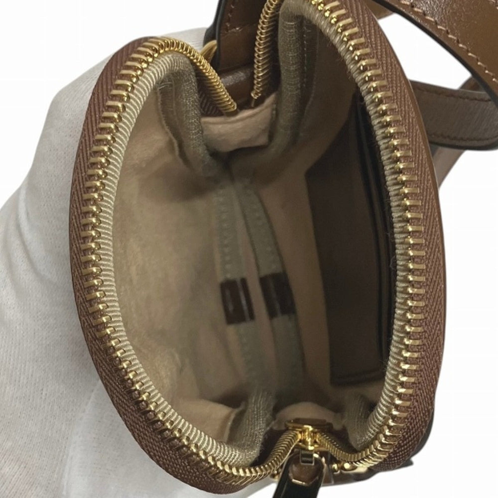 Gucci shoulder bag, Interlocking G design, GG Supreme x leather, 700959 — Like New