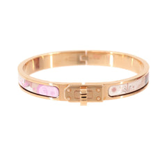 Hermes Mini Clic Kelly PM Bangle White Rose Gold (Kingdom of Helios) — New - Store Return
