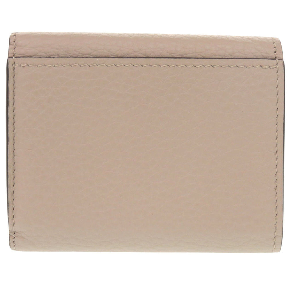 Like new Louis Vuitton Portefeuille Capucines Compact M62159 Tri-fold Wallet in Beige Taurillon Leather with Gold Hardware and IC Chip, LV 1329