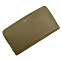 CELINE Round Long Wallet Leather Beige Women's T19357A