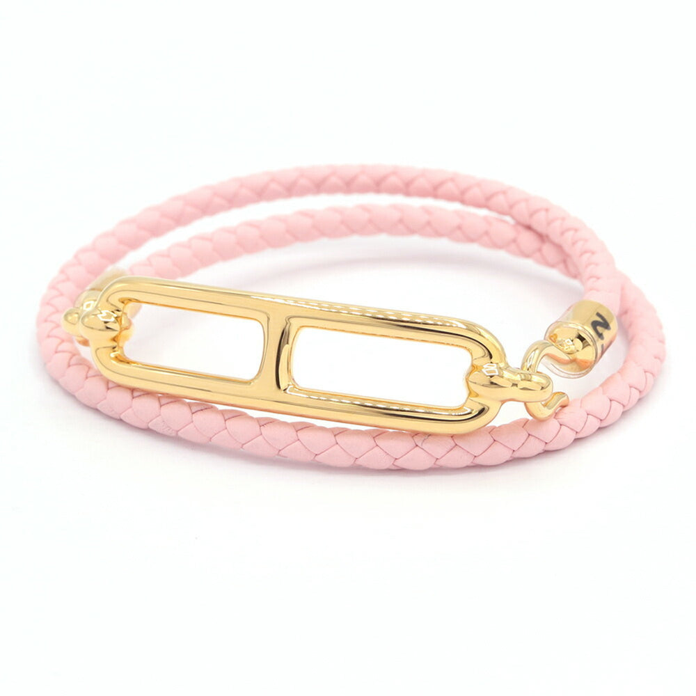 Hermes Bracelet, Louli Double Tour H071727, Rose Sakura, Veau Swift Leather, Layer, Women's — Like New