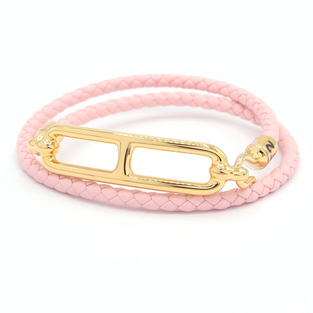 Hermes Bracelet, Louli Double Tour H071727, Rose Sakura, Veau Swift Leather, Layer, Women's — Like New