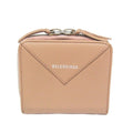 Balenciaga PAPIER ZA BILLFOLD 371662 Women's  Calfskin Wallet (bi-fold) Beige