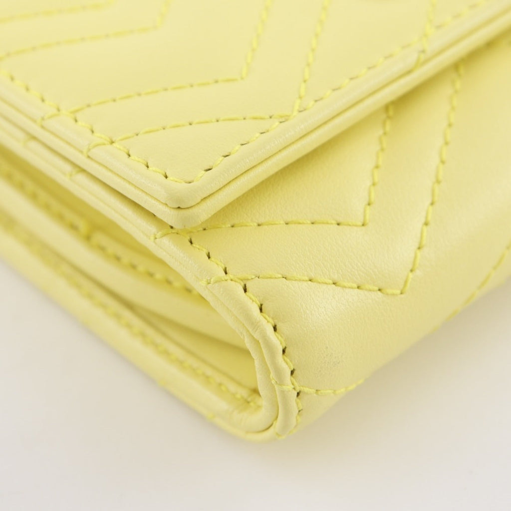 Gucci GG Marmont Wallet, Bi-fold Wallet 598629, Leather, Made in Italy, Snap Button, Women's