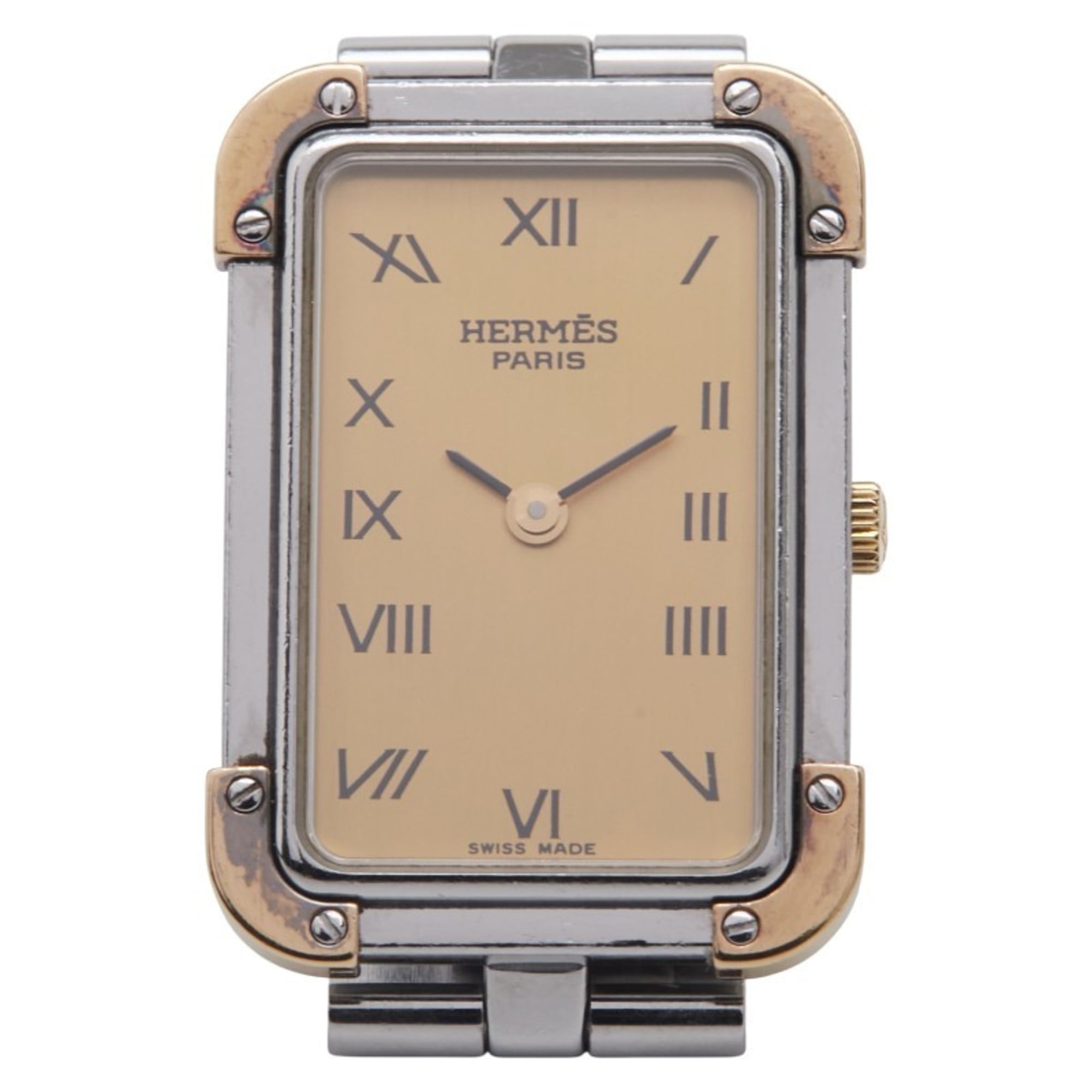 Hermès Cloiseur Watch CR1.220 Quartz Gold Dial Stainless Steel Plated Women's HERMES — Good