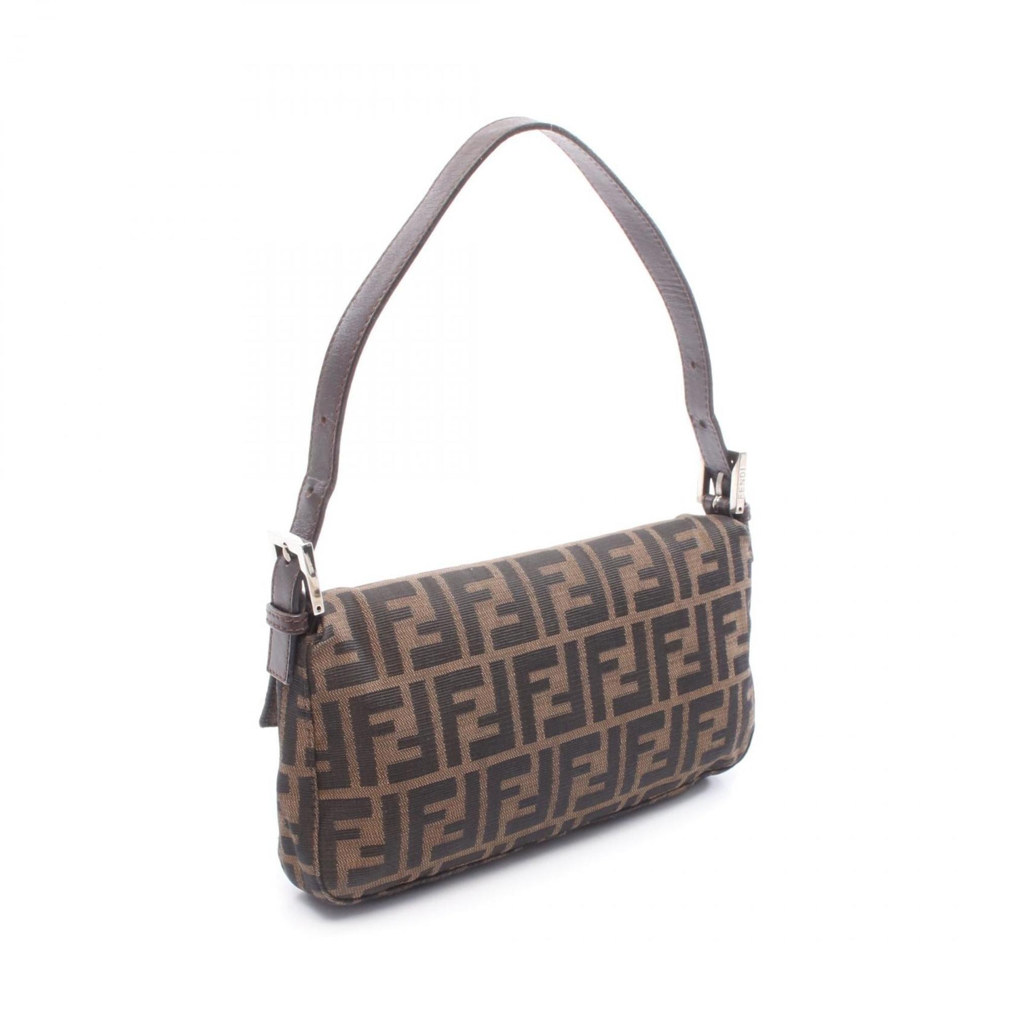 Fendi Mamma Bucket handbag, canvas and leather, women's, brown