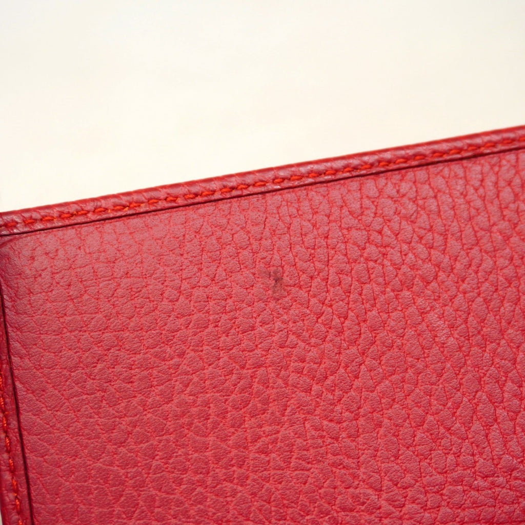 Gucci GG Marmont Long Wallet 456116 Leather Red Women's